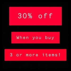 Buy 3+ items, take 30% off!